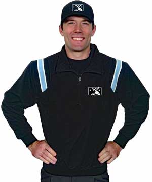 Smitty Traditional Half-Zip Jacket - Black with Polo Blue