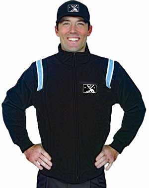 Smitty MiLB Fleece Lined Umpire Jacket - Black with Polo Blue