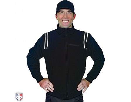 Referee Store | Baseball Umpire Full-Zip Major League Style Jacket Black & White Medium