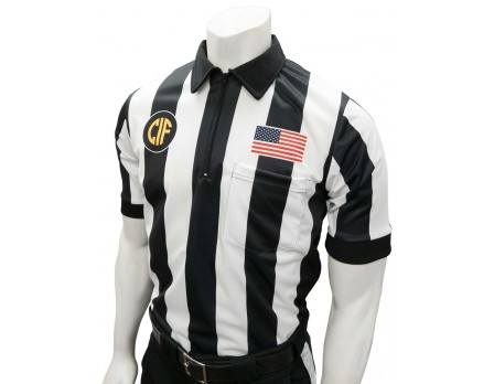 Smitty Officials Apparel 2 1/4 Stripe Short Sleeve Football Referee Shirt  No Flag