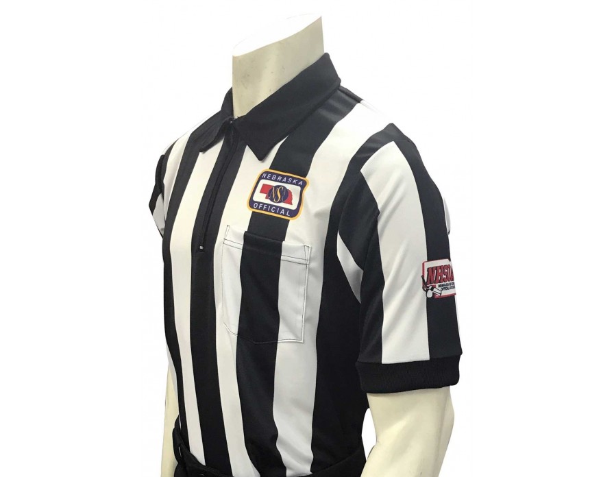 Nebraska (NSAA) 2 1/4' Stripe Short Sleeve Football Referee Shirt