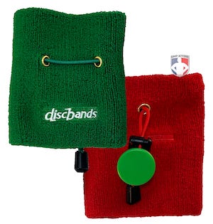 Discband Wrestling Officials Alternate Possession Red and Green Wristbands